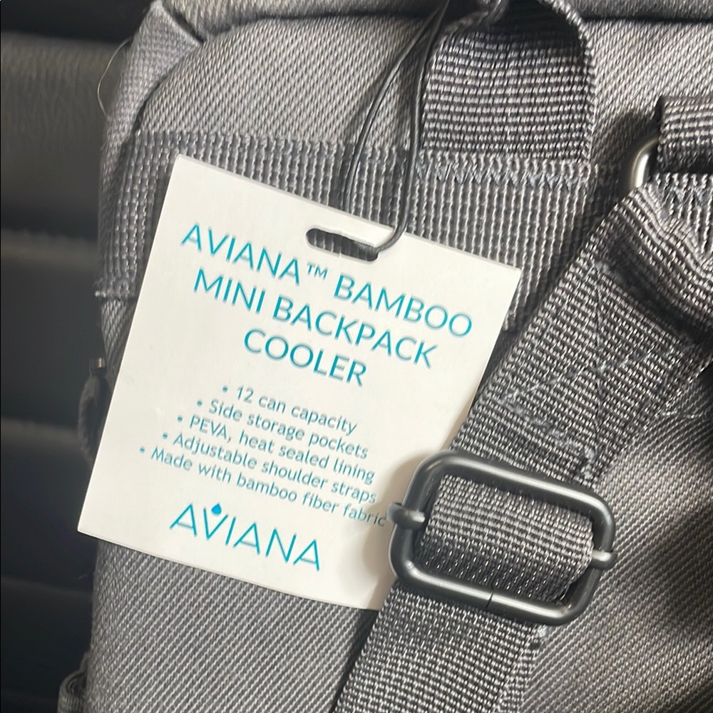 12 Can Bamboo Mini Backpack Cooler from Aviana